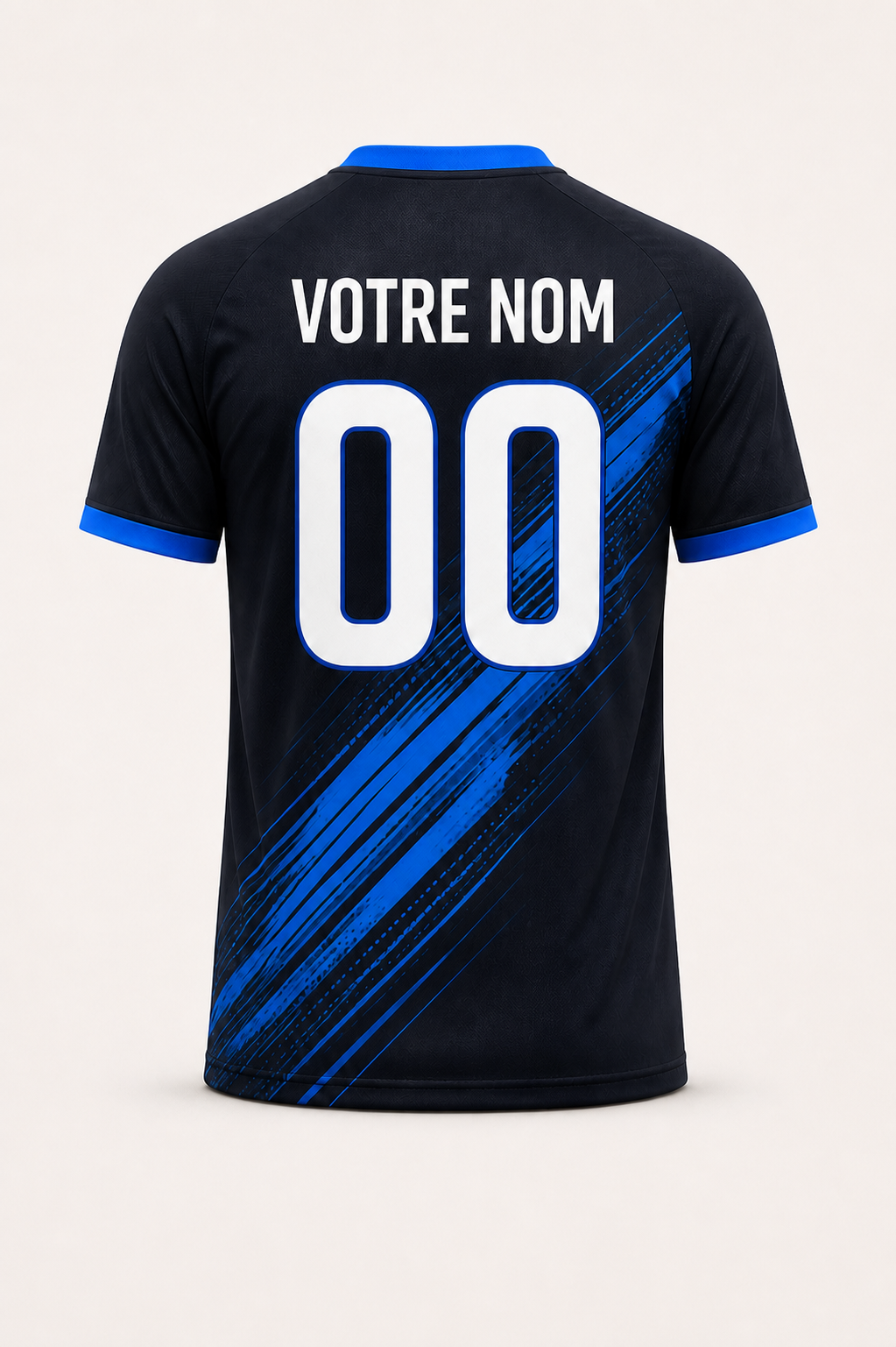 Maillot personnalisable ORYVAN vu de dos avec nom et numéro